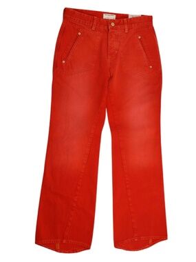 WE THE FREE Red Bootcut Jeans NWT Size 28 Carnivale Low Rise Statement Denim